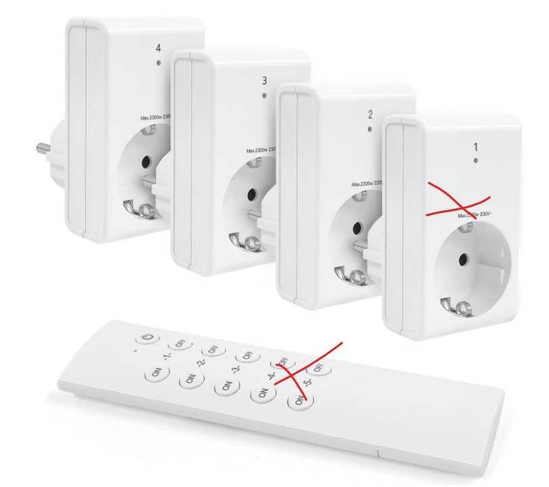 Gniazdka sterowane pilotem 3 sztuki 2300W G-Homa