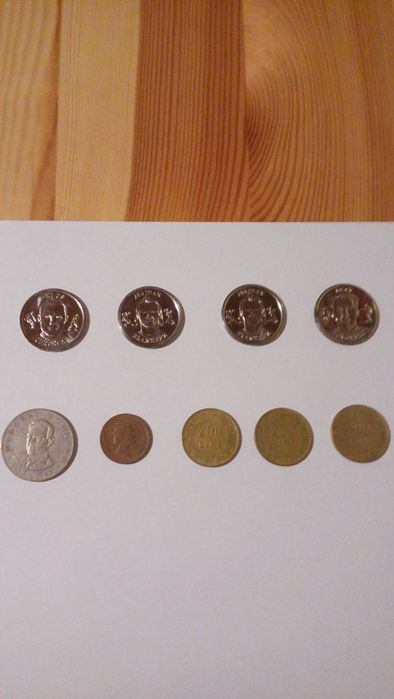 Monety, Nowotko, piłkarze , liry włoskie, 9 sztuk. Zapraszam