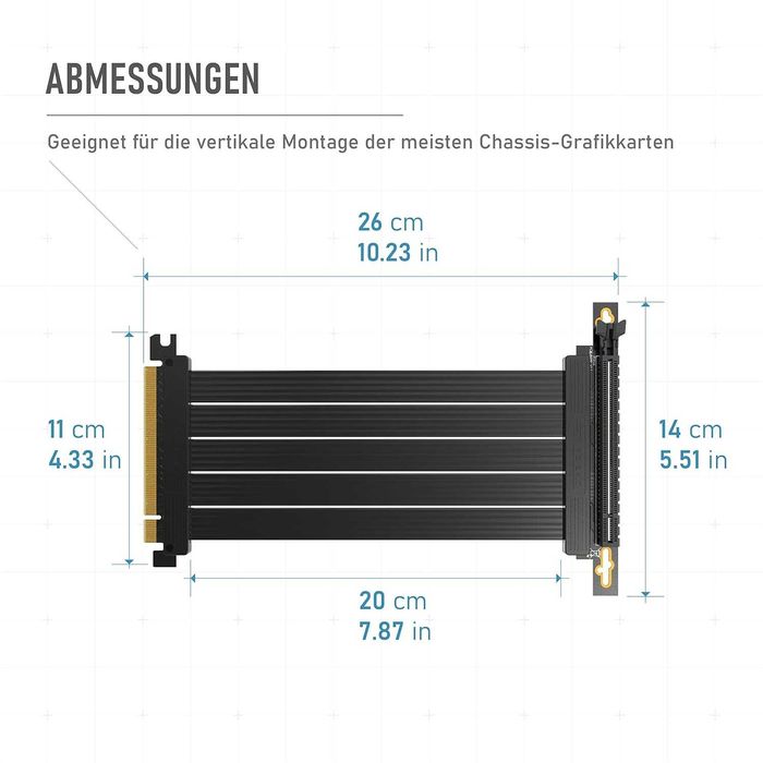 Kabel taśma riser EZDIY-FAB PCIe 4.0 x16 20 cm