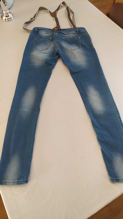stylowe spodnie r 40 jeans damskie