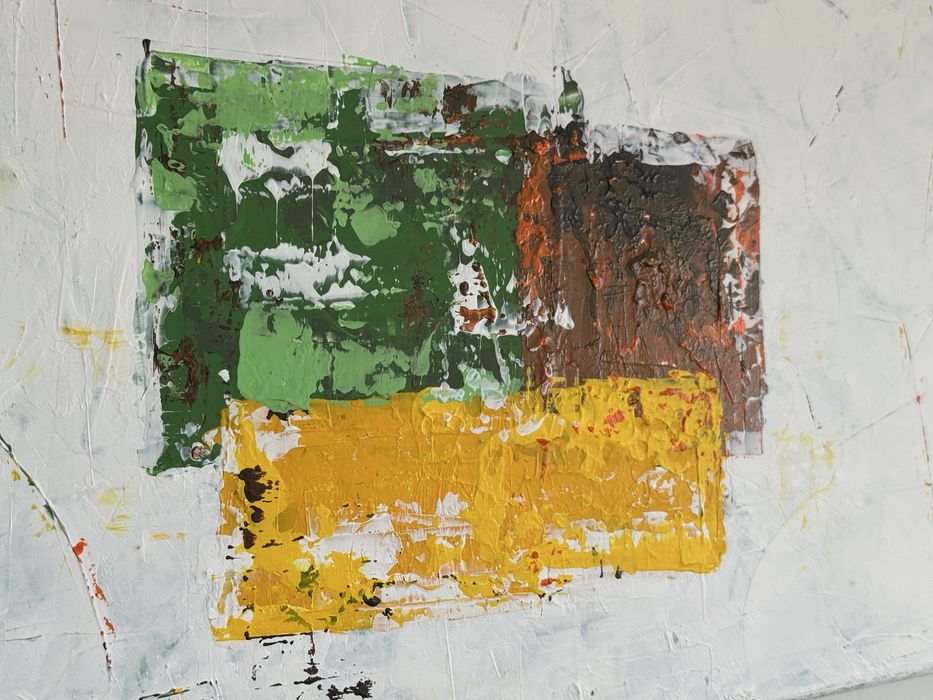 Quadro pintura abstarta 80x50 cm