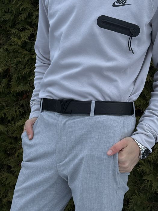 Ремень Louis Vuitton чоловічий шкіряний ремінь Лв Луи Вітон шахматний