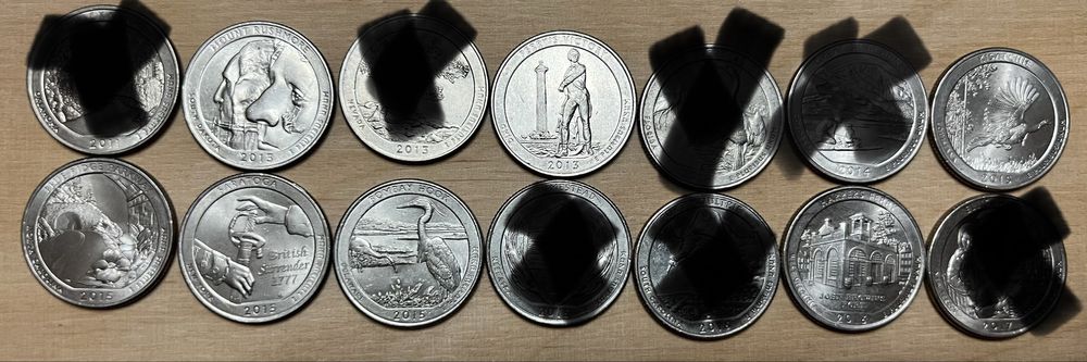 25 центов США штаты, парки