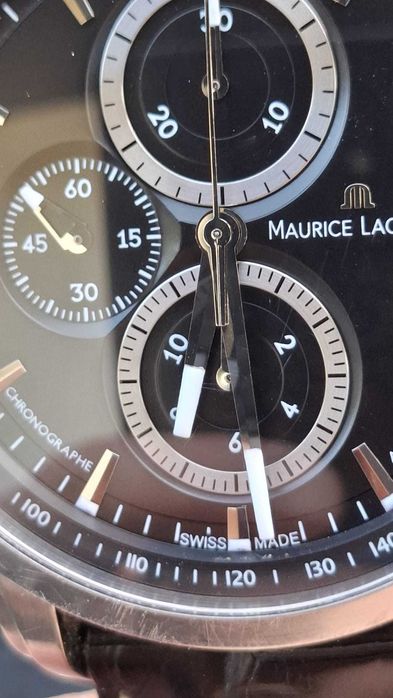 Zegarek Maurice Lacroix Pontos Chronographe Valgranges Czarny/Skóra Ø47 mm