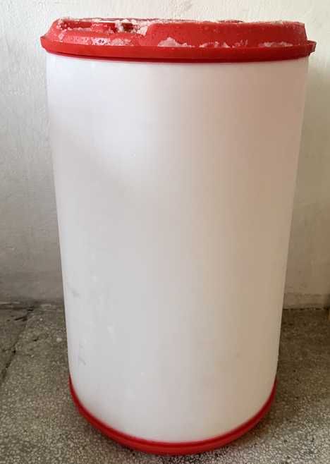 Beczka 200l polipropylen niebieska, biała