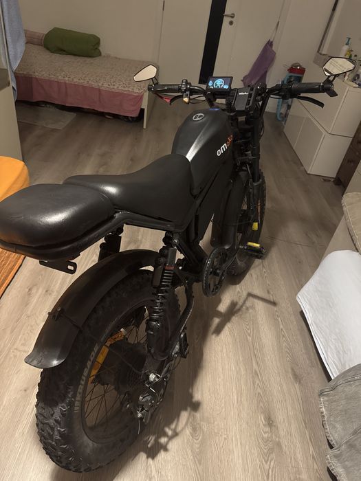 Bicicleta eleterica estilo ciclomotor 55km/h Bateria removivel, 2 motores 1000W, leva duas pessoas, não precisa de licença.