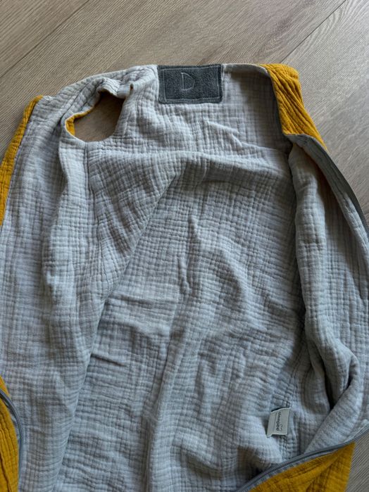 Śpiworek muślinowy Sleepee, musztardowy, 100% bawełna