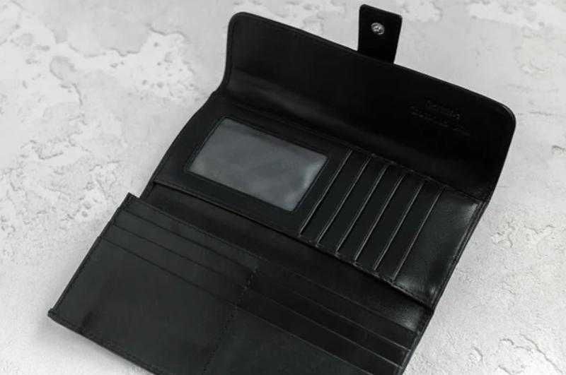 Женский кошелек портмоне из натуральной кожи крокодила черный