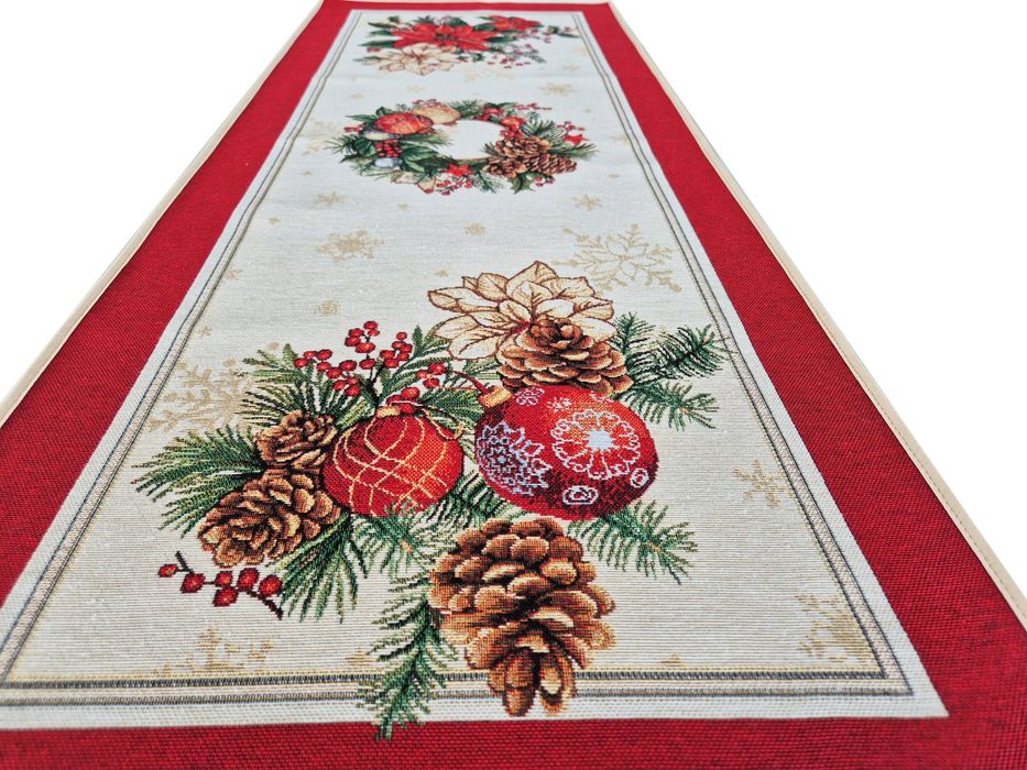 Bieżnik ze stroikiem świątecznym 40x100 cm DZ02 LX