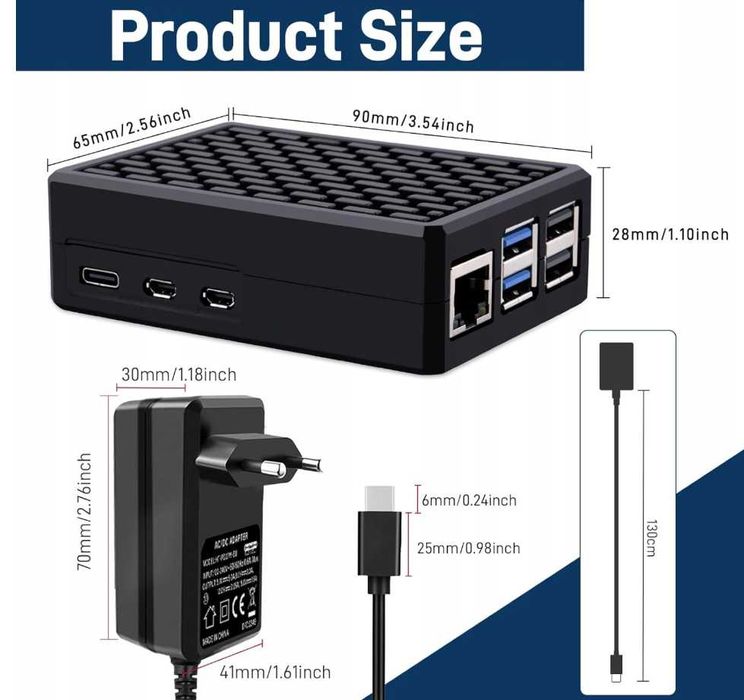 GeeekPi Zestaw startowy dla Raspberry Pi 5 8 GB karta SD 128 GB chłodz