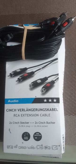 Подовжувальний кабель VIVANCO RCA для аудіосигналу