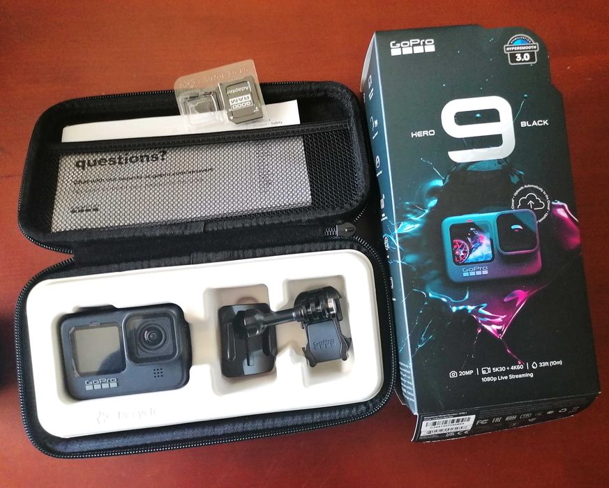 Go pro Hero 9 com acessórios (como nova)