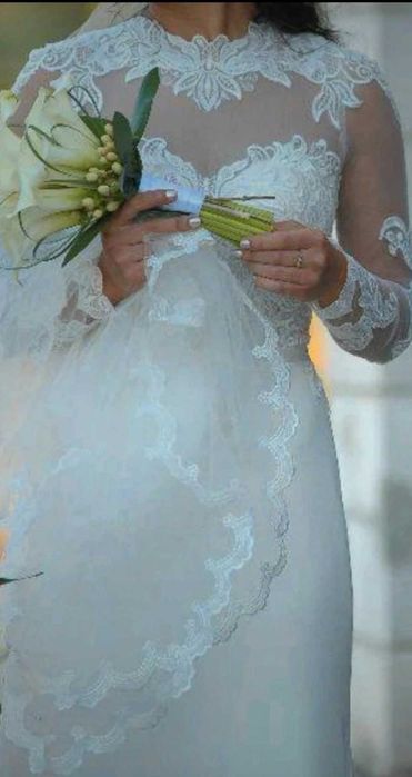 Elegancka suknia ślubna r.38