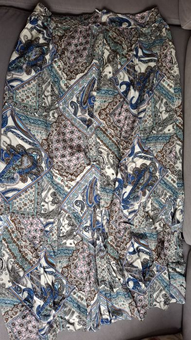 Spódnica maxi z falbaną Grey Wolf L vintage