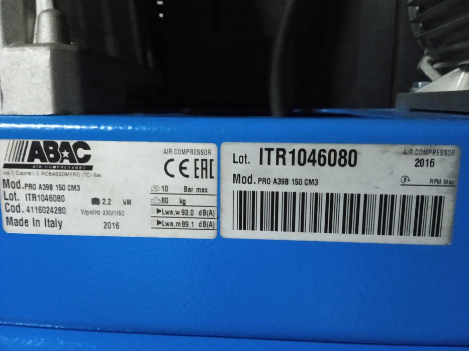 Compressor ABAC como novo