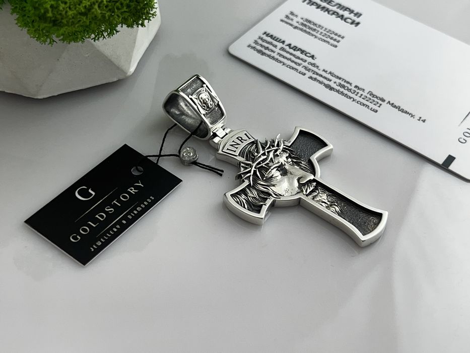 Масивний срібний хрестик арт 09 (27грам)