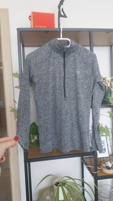Under Armour sportowa bluza xs halfzip szara do biegania