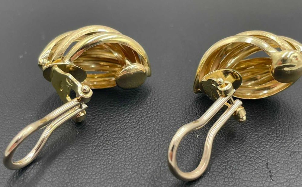 Złote kolczyki klipsy 14kt 4,91 gram
