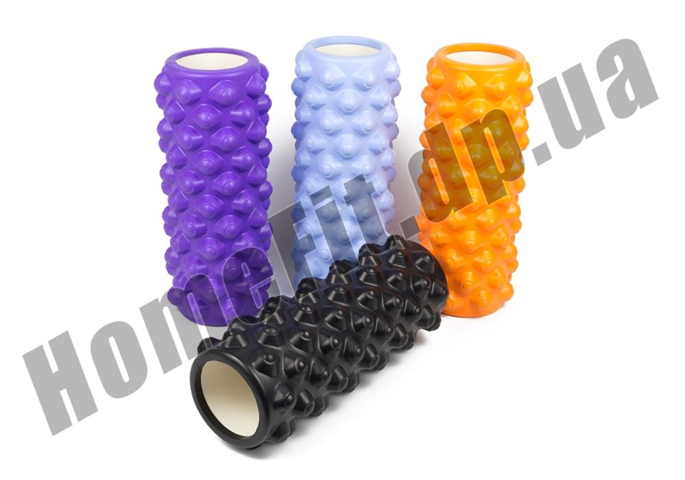 Масажний ролик EasyFit 30-33 см+ЧОХОЛ/валик мфр для йоги, спини та ніг