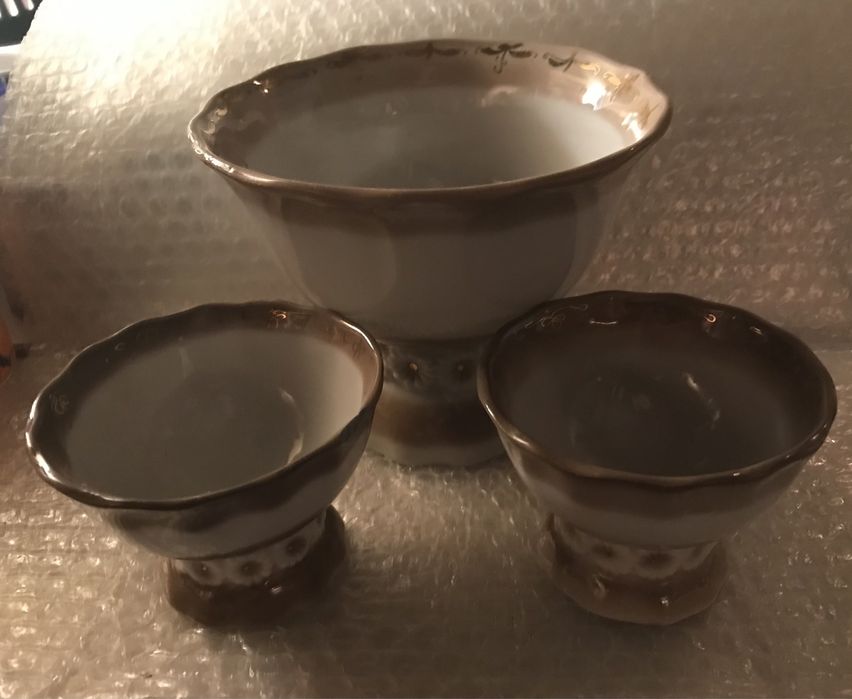 Пиалы-остатки набора для варенья/мёда, керамика, Полонное