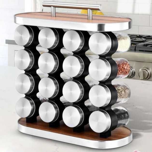 Спецовниця 16 ємностей Season Bottle, органайзер для спецій на кухню