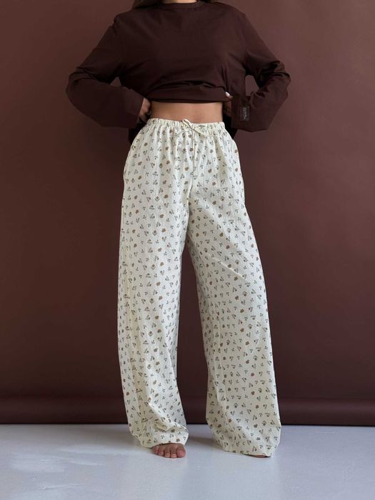 Штани SMTH в гірчичні квіти