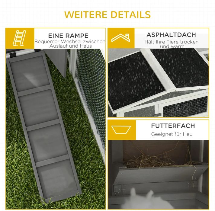 Klatka, wybieg  dla królików, małych zwierząt  PawHut