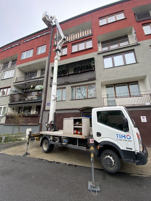 Wynajem zwyżki, podnośnik koszowy, usługi dekarskie