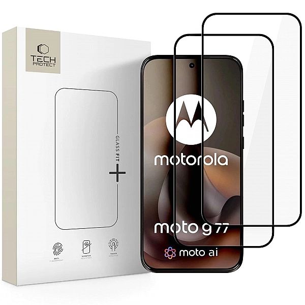 Szkło Hartowane Tech-Protect Glass Fit+ 2-Pack Motorola Moto G67 / G77