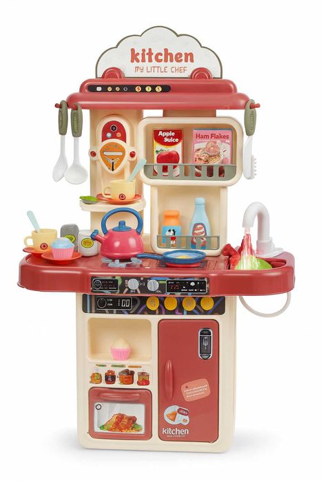 Дитяча ігрова кухня з водою, парою та аксусуарами 70 см.