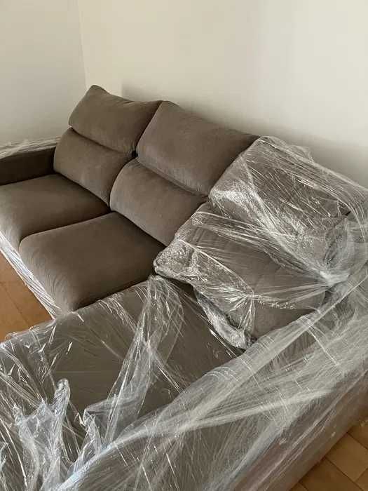 Sofá 3 lugares c/chaise longue, Hillared antracite, ESKILSTUNA