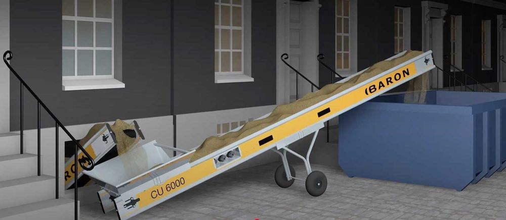 Wypożyczalnia Taśmociąg Przenośnik taśmowy Pogłębianie piwnic Wynajem