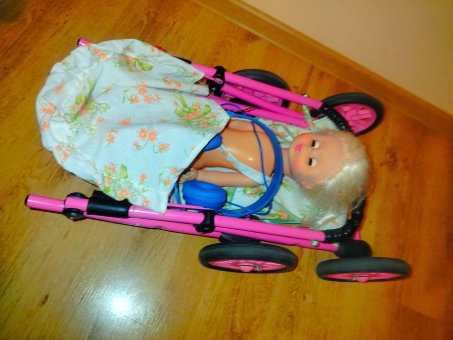 Wózek spacerówka z lalką i słuchawkami – Super Zestaw!