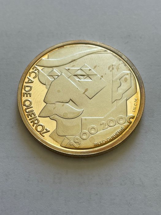 Moeda 500 Escudos 2000 – Centenário da Morte de Eça de Queiroz, bimetálica prata/ouro