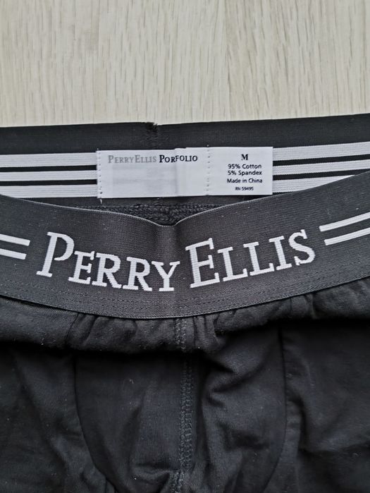 Bokserki męskie obcisłe Perry Ellis. Rozm. M. Czarne. USA.