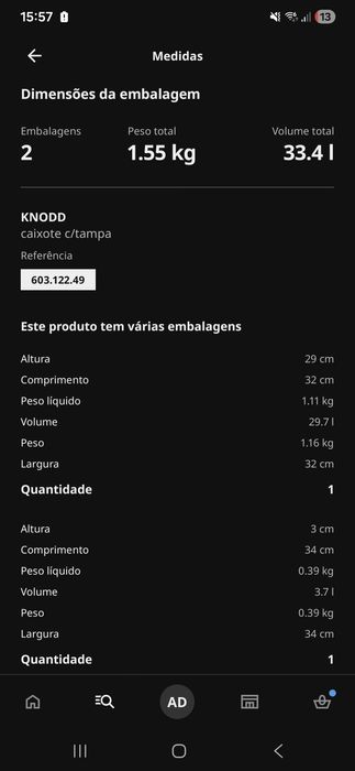 KNOD cesto com tampa IKEA