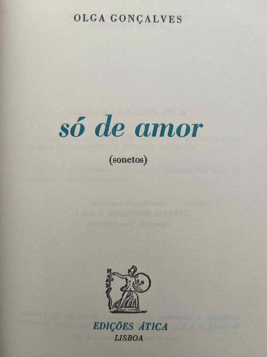 Só de Amor de Olga Gonçalves