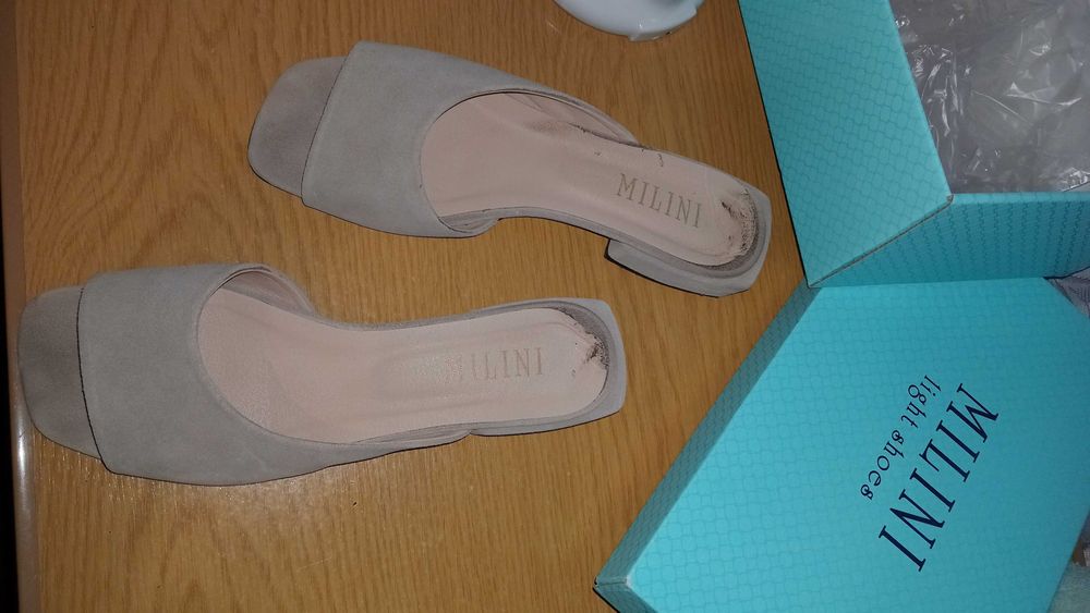 Босоніжки сабо натуральна замша великий розмір 42 на не широку ніжку