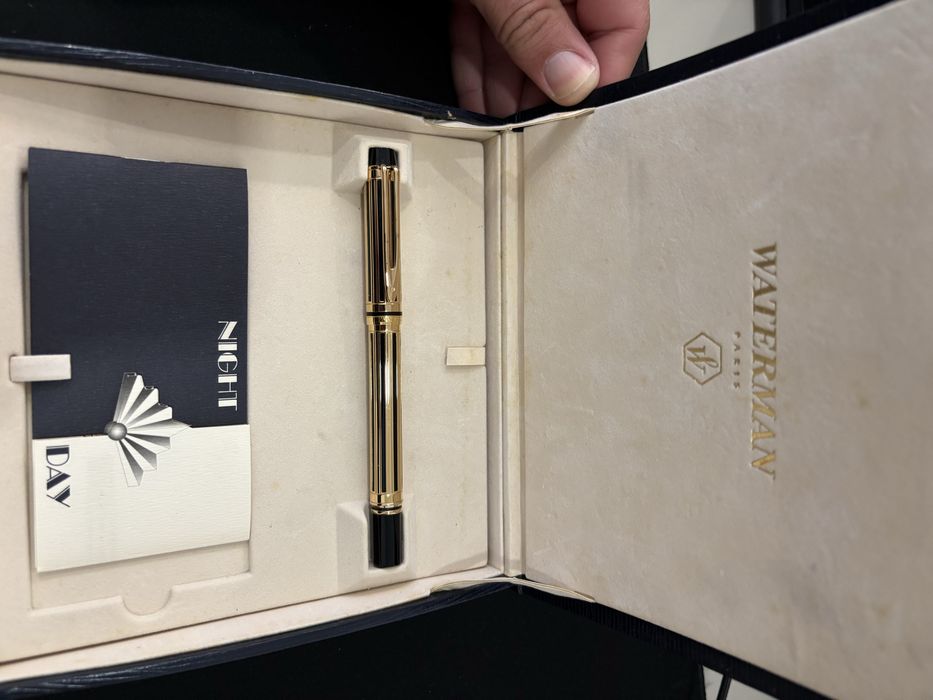 Caneta Waterman Night and Day 18k 750 gold