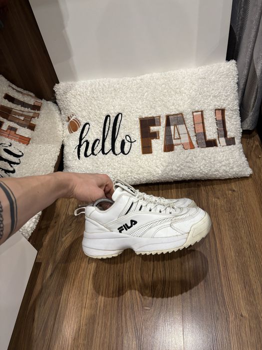 Biale buty sportowe Fila, damskie, 38