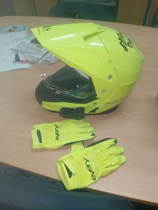 Capacete dual sport enduro motocross trail
