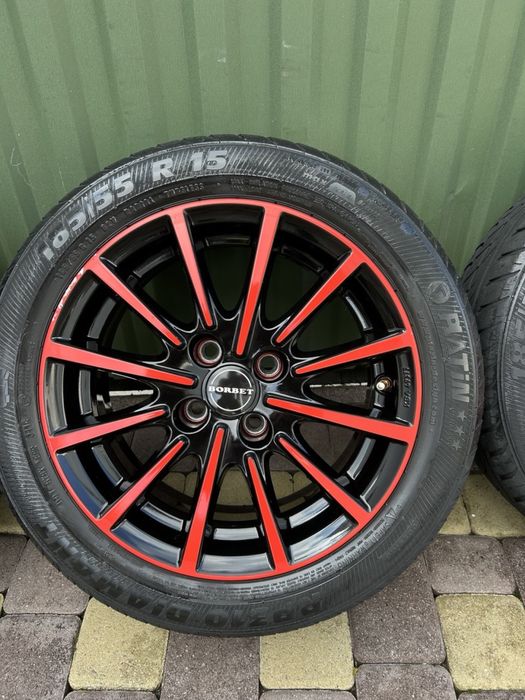 Диски R15 Borbert 4x100 Honda / Renault / Toyota / KIA шини 185/55R15 літо (комплект)