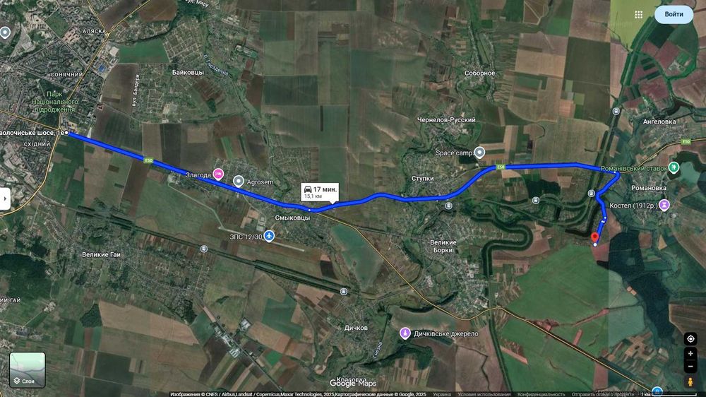 ділянка у селі Романівка в дачному кооперативі, Тернопіль за 15 км.