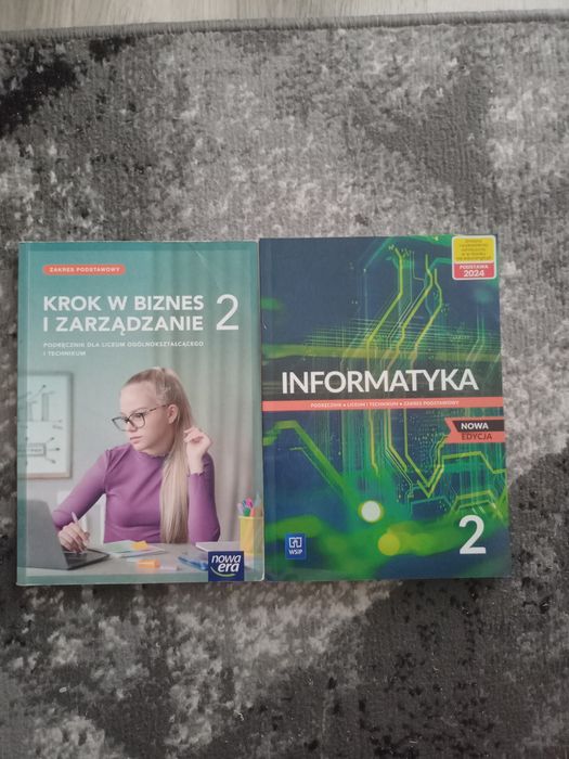 Książki/ podręczniki do 2 klasy liceum - technikum