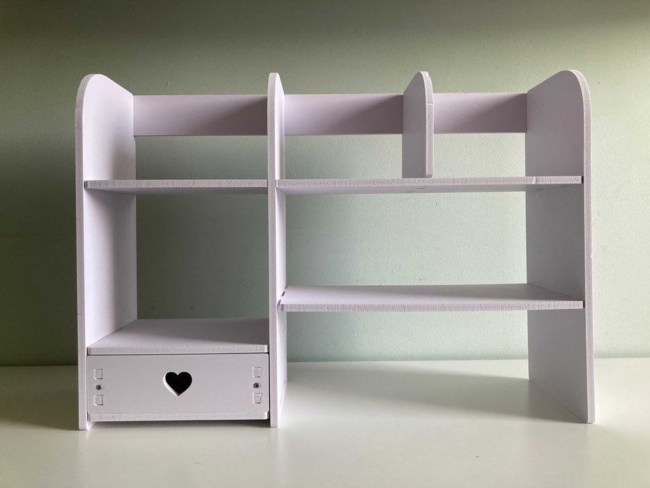 Nastawa nastawka biurkowa szafka półka biała słodka na biurko