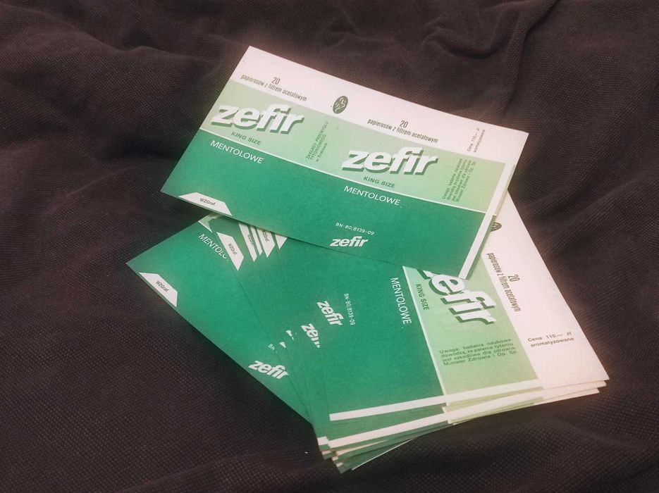 Etykieta papierosowa ZEFIR 2 kolekcjonerska