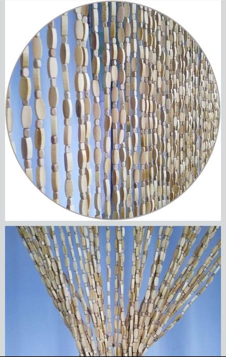 Zasłona  Drzwiowa  z Koralików bambusowych  90x200 bamboo