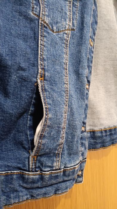 Casaco de ganga azul