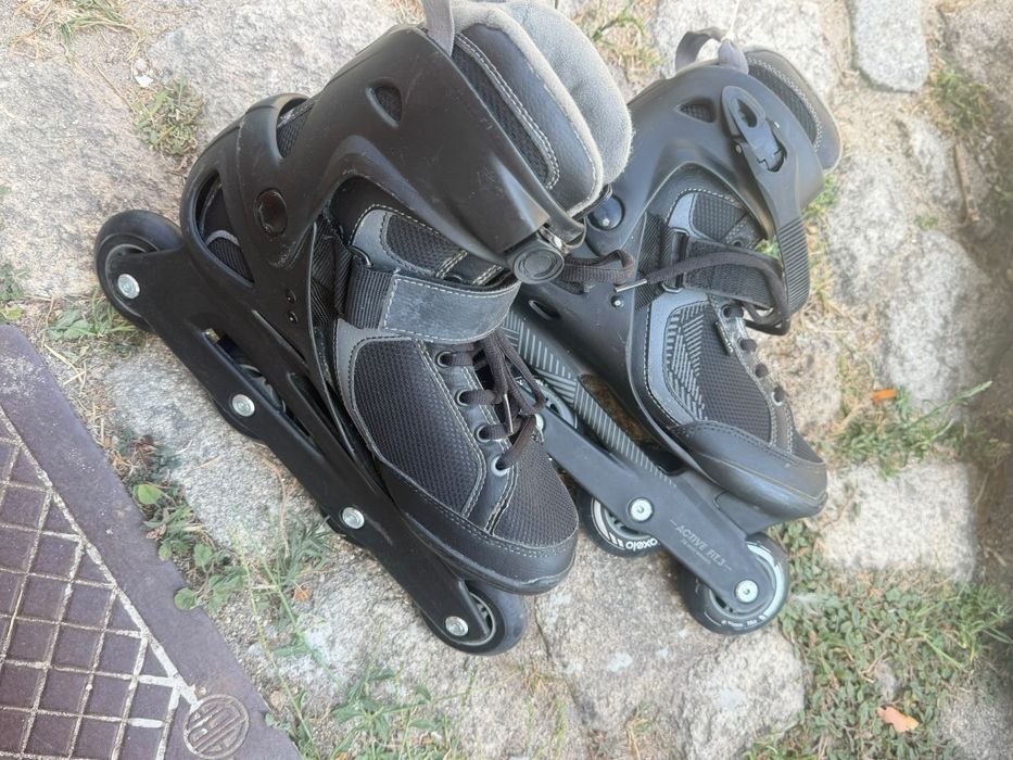 Patins em linha com pouco uso