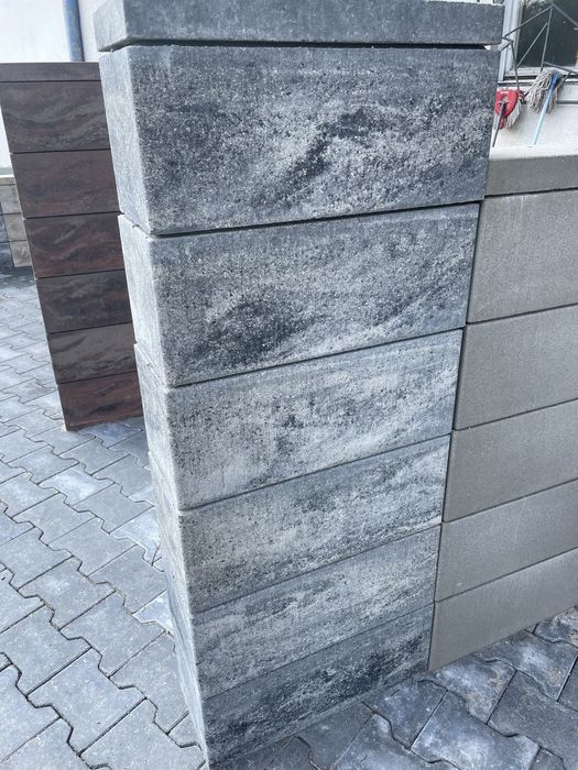 Ogrodzenie frontowe Pustak Stalowo Biały 500x200x200 WYPRZEDAŻ
